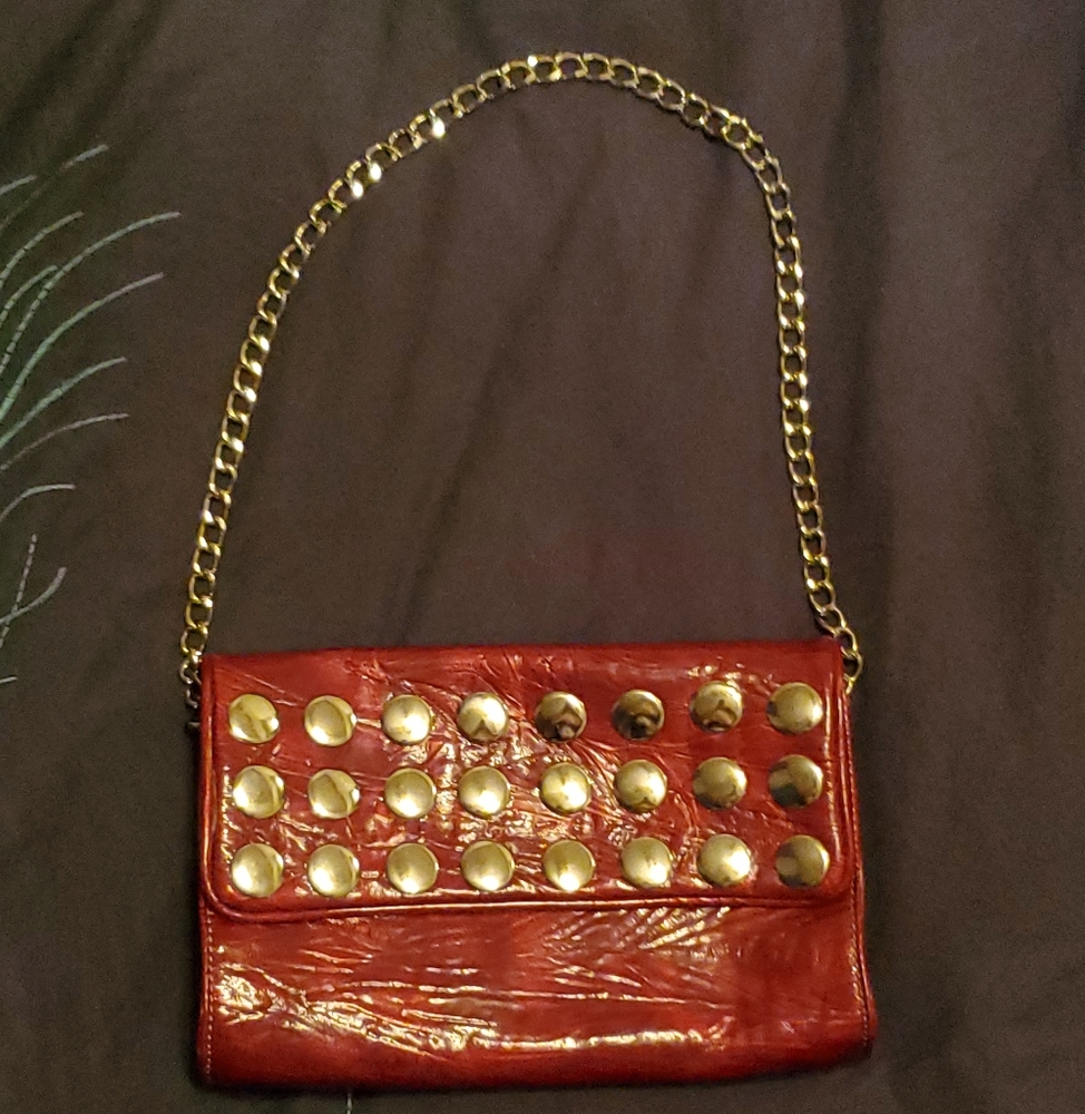 New Leather studded purse